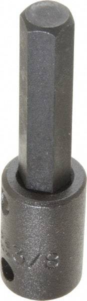 Proto - 3/8" Drive, 3/8" Impact Hex Bit Socket - 1-5/8" Bit Length, 2-23/32" OAL - Americas Industrial Supply