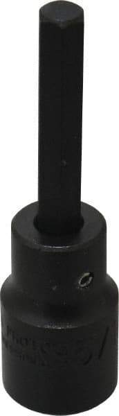 Proto - 1/2" Drive, 5/16" Impact Hex Bit Socket - 1-3/4" Bit Length, 3-1/4" OAL - Americas Industrial Supply