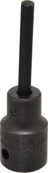 Proto - 1/2" Drive, 6mm Impact Hex Bit Socket - 3-1/4" OAL - Americas Industrial Supply