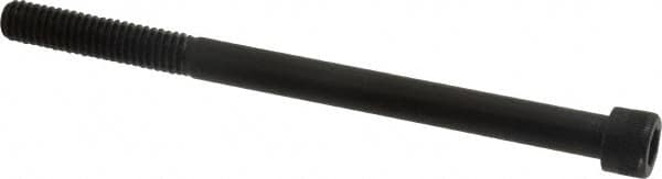 Made in USA - 5/16-18 UNC Hex Socket Drive, Socket Cap Screw - Alloy Steel, Black Oxide Finish, Partially Threaded, 4-1/2" Length Under Head - Americas Industrial Supply