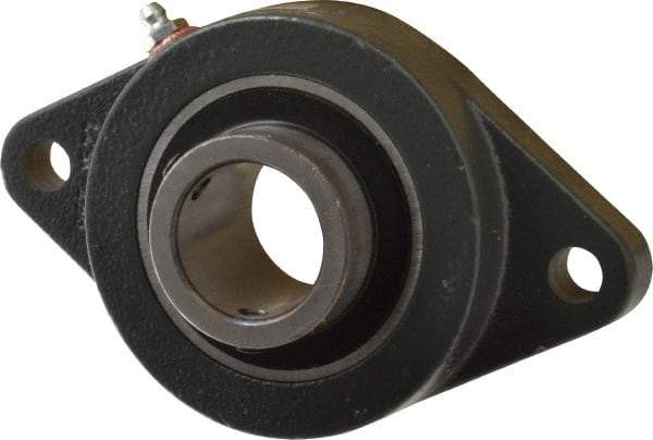 Browning - 1-1/2" ID, 6-3/4" OAL x 4-1/8" OAH 2-Bolt Flange - 4,467 Lb Static Cap, 7,340 Lb Dyn Cap, 5-21/32" Btw Mnt Hole Ctrs, Cast Iron - Americas Industrial Supply