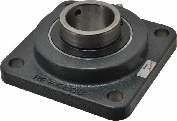 Browning - 1-3/4" ID, 5-3/8" OAL x 5-3/8" OAH 4-Bolt Flange - 5,139 Lb Static Cap, 7,901 Lb Dyn Cap, 4-1/8" Btw Mnt Hole Ctrs, Cast Iron - Americas Industrial Supply