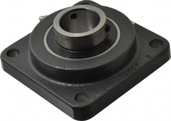 Browning - 1-1/2" ID, 5-1/8" OAL x 5-1/8" OAH 4-Bolt Flange - 4,467 Lb Static Cap, 7,340 Lb Dyn Cap, 4" Btw Mnt Hole Ctrs, Cast Iron - Americas Industrial Supply