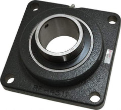 Browning - 2-7/16" ID, 6-7/8" OAL x 6-7/8" OAH 4-Bolt Flange - 8,150 Lb Static Cap, 11,789 Lb Dyn Cap, 5-5/8" Btw Mnt Hole Ctrs, Cast Iron - Americas Industrial Supply
