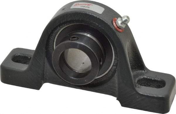 Browning - 1" ID, 5-1/2" OAL x 2-13/16" OAH Pillow Block - 1,651 Lb Static Cap, 2,801 Lb Dyn Cap, 4-1/8" Btw Mnt Hole Ctrs, 1-7/16" Base-to-Ctr Ht, Cast Iron - Americas Industrial Supply