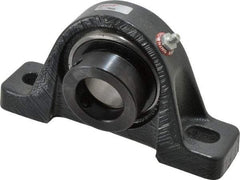 Browning - 1-3/8" ID, 6-3/4" OAL x 3-11/16" OAH Pillow Block - 3,493 Lb Static Cap, 5,782 Lb Dyn Cap, 5" Btw Mnt Hole Ctrs, 1-7/8" Base-to-Ctr Ht, Cast Iron - Americas Industrial Supply