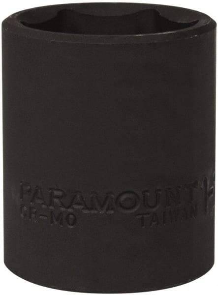 Paramount - 1/2" Drive 1-1/16" Standard Impact Socket - 6 Points, 1-3/4" OAL - Americas Industrial Supply