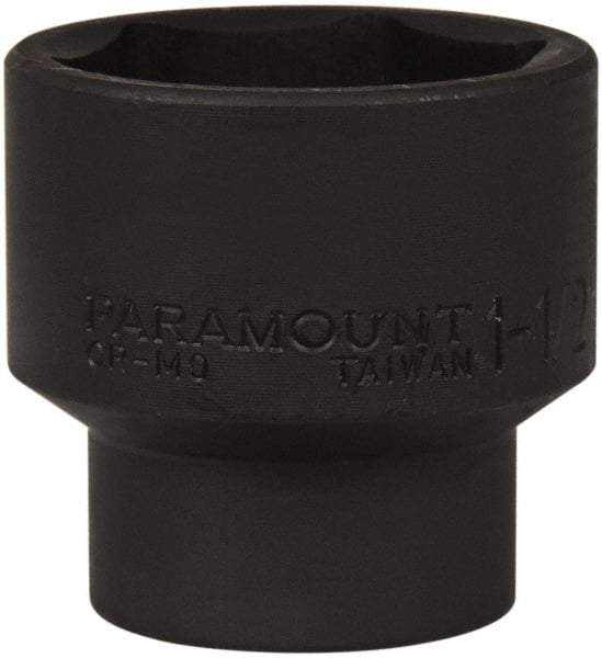 Paramount - 1/2" Drive 1-1/2" Standard Impact Socket - 6 Points, 2" OAL - Americas Industrial Supply