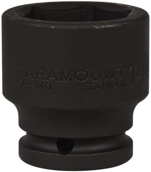 Paramount - 3/4" Drive 1-1/2" Standard Impact Socket - 6 Points, 2-1/4" OAL - Americas Industrial Supply