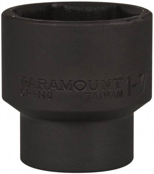 Paramount - 1/2" Drive 1-7/16" Standard Impact Socket - 6 Points, 2" OAL - Americas Industrial Supply