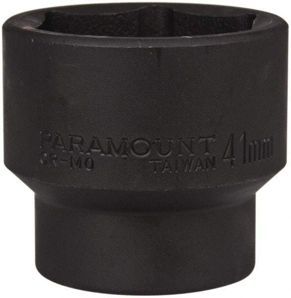 Paramount - 1/2" Drive 41mm Standard Impact Socket - 6 Points, 2-3/8" OAL - Americas Industrial Supply