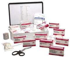 Ability One - 250 Piece, 25 Person, Full First Aid Kit - 10" Wide x 2-3/4" Deep x 14-1/2" High, Metal Case - Americas Industrial Supply