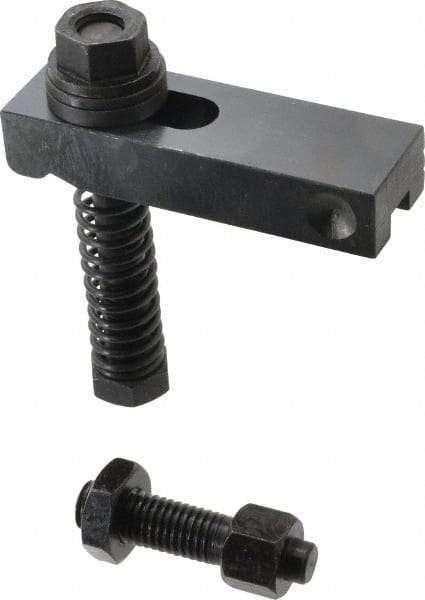 Value Collection - 5/8-11 Tap Size, Steel Strap Clamp Assembly - Single End Clamp, Radius Strap Nose, 7/8" Strap Thickness, 1" Travel, 4-1/2" Strap Len, 1-1/2" Strap Width - Americas Industrial Supply