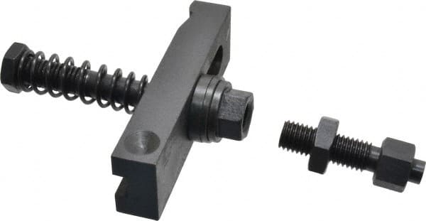 Value Collection - 5/8-11 Tap Size, Steel Strap Clamp Assembly - Single End Clamp, Radius Strap Nose, 7/8" Strap Thickness, 1-1/2" Travel, 5" Strap Len, 1-1/2" Strap Width - Americas Industrial Supply