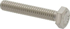 Value Collection - 1/4-20 UNC, 1-1/2" Length Under Head Hex Head Cap Screw - Fully Threaded, Grade 316 Stainless Steel, Uncoated, 7/16" Hex - Americas Industrial Supply