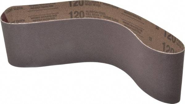 Tru-Maxx - 4" Wide x 36" OAL, 120 Grit, Aluminum Oxide Abrasive Belt - Aluminum Oxide, Fine, Coated - Americas Industrial Supply