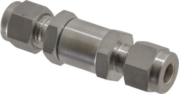 Ham-Let - 1/4" Stainless Steel Check Valve - Inline, Comp x Comp, 3,000 WOG - Americas Industrial Supply