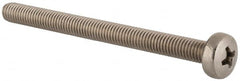Value Collection - M5x0.80 Metric Coarse, 60mm Length Under Head Phillips Drive Machine Screw - Pan Head, Grade 18-8 & A2 Stainless Steel, Uncoated, Without Washer - Americas Industrial Supply