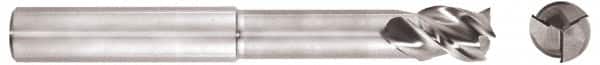 Niagara Cutter - 3/8", 1/2" LOC, 3/8" Shank Diam, 6" OAL, 3 Flute, Solid Carbide Square End Mill - Single End, Uncoated, Spiral Flute, 45° Helix, Centercutting, Right Hand Cut, Right Hand Flute, Series AN345 - Americas Industrial Supply