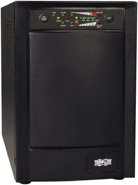 Tripp-Lite - 15 Amp, 750 VA, Tower Mount Online Backup Uninterruptible Power Supply - Backup 4 min with Full Load & 13 min with Half Load, 120 VAC Input & Output, 600 Watt Output, 1 Phases, 6 Outlets - Americas Industrial Supply