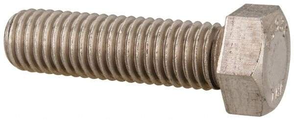 Value Collection - 9/16-12 UNC, 2" Length Under Head Hex Head Cap Screw - Grade 18-8 Stainless Steel, Uncoated, 13/16" Hex - Americas Industrial Supply
