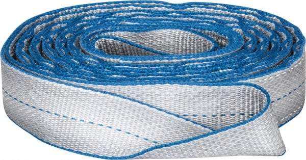 Lift-All - 12' Long x 2" Wide, 6,400 Lb Vertical Capacity, 2 Ply, Polyester Web Sling - 5,000 Lb Choker Capacity, Silver (Color) - Americas Industrial Supply