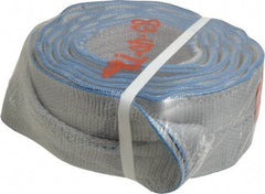 Lift-All - 12' Long x 4" Wide, 11,500 Lb Vertical Capacity, 2 Ply, Polyester Web Sling - 9,200 Lb Choker Capacity, Silver (Color) - Americas Industrial Supply