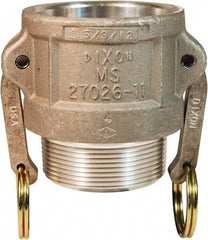 Dixon Valve & Coupling - 5" Aluminum Cam & Groove Suction & Discharge Hose Female Coupler Male NPT Thread - Part B, 5" Thread, 75 Max psi - Americas Industrial Supply