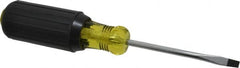Proto - 3/16" Blade Width, 6-3/4" OAL Standard Slotted Screwdriver - 3-3/4" Blade Length, Round Shank, Acetate with Rubber Grip Handle - Americas Industrial Supply