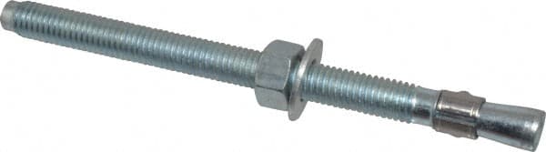 Red Head - 1/2 Inch Diameter, 1/2-13 Inch Thread, 7 Inch Overall Length, Grade 3, Wedge Expansion Concrete Anchor - Steel, Zinc Plated, 5-1/2 Inch Thread Length, Tie Wire Head, 1/2 Inch Drill - Americas Industrial Supply