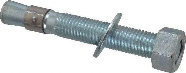 Red Head - 3/4 Inch Diameter, 3/4-10 Inch Thread, 5-1/2 Inch Overall Length, Grade 3, Wedge Expansion Concrete Anchor - Steel, Zinc Plated, 3-5/8 Inch Thread Length, Tie Wire Head, 3/4 Inch Drill - Americas Industrial Supply