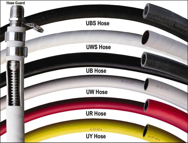 SuperKlean - 5/8" ID x 1.06" OD, 250 Working psi, White Hypalon Washdown Hose - 100' Long, 32 to 200°F - Americas Industrial Supply