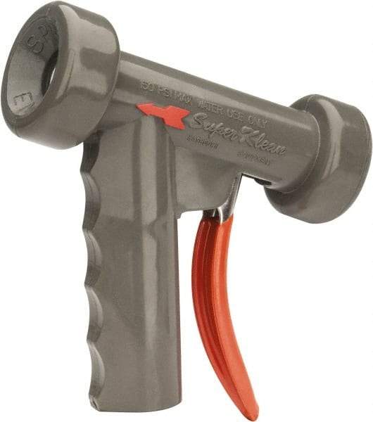 SuperKlean - Insulated, Stainless Steel Pistol Grip Spray Nozzle for 1/2" Pipe - Gray, 1/2 NPT - Americas Industrial Supply