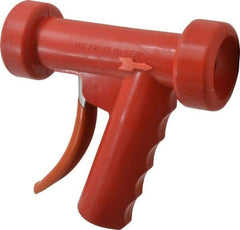 SuperKlean - Insulated, Stainless Steel Pistol Grip Spray Nozzle for 1/2" Pipe - Red, 1/2 NPT - Americas Industrial Supply