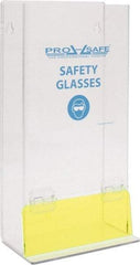 PRO-SAFE - 25 Pair Stack Style Acrylic Safety Glasses Dispenser - 8 Inch Wide x 18 Inch High x 4 Inch Deep, Wall Mount - Americas Industrial Supply