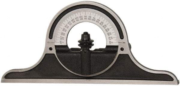 Starrett - 12 to 24 Inch Long Blade, Combination Square Protractor Head - Black Wrinkle Coated, Cast Iron - Americas Industrial Supply