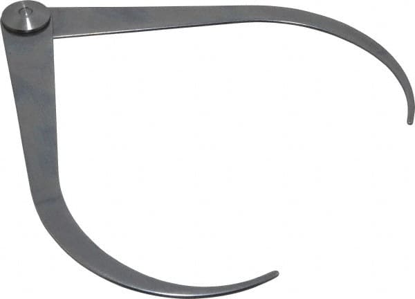 Starrett - 6 Inch Leg, Firm Joint, Steel, Polished, Outside Caliper - 8 Inch Max Measurement, 200mm Max Measurement, Flat Leg - Americas Industrial Supply