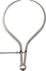 Starrett - 12 Inch Leg, Spring Joint, Steel, Polished, Outside Caliper - 12 Inch Max Measurement, 300mm Max Measurement, Flat Leg - Americas Industrial Supply