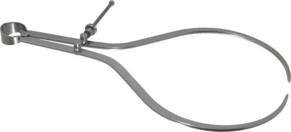 Starrett - 12 Inch Leg, Spring Joint, Steel, Polished, Outside Caliper - 12 Inch Max Measurement, 300mm Max Measurement, Flat Leg with Quick Nut Adjustment - Americas Industrial Supply