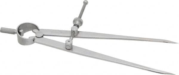 Starrett - 6 Inch Leg, Spring Joint, Steel, Polished, Divider - 6 Inch Max Measurement, 150mm Max Measurement, Flat Leg - Americas Industrial Supply
