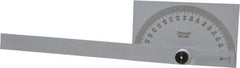 Starrett - 6 Inch Long Blade, 180° Max Measurement, 1° Dial Graduation, Rectangular Head Protractor - 0 to 180 Dial Range - Americas Industrial Supply