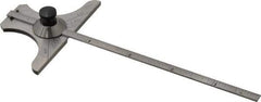 Starrett - 0 to 6 Inch Rule Measurement Range, 30 to 60° Angle Measurement Range, Steel Depth and Angle Gage - 60° Angle Graduation, 2-5/8 Inch Head Length, 1/8 Inch Head Width, 1/32 Inch Rule Graduation - Americas Industrial Supply