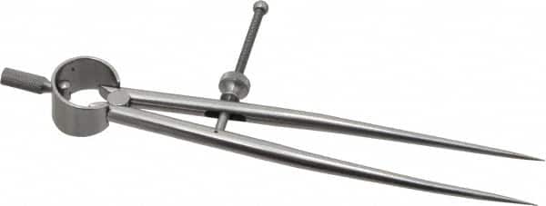 Starrett - 6 Inch Leg, Spring Joint, Ground Steel, Polished, Divider - 6 Inch Max Measurement, 150mm Max Measurement, Round Leg - Americas Industrial Supply