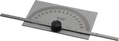 Starrett - 0 to 6 Inch Rule Measurement Range, 0 to 180° Angle Measurement Range, Rectangle Head Protractor and Depth Gage - Accurate up to 5 Min, 1° Angle Graduation, 1/64 Inch Rule Graduation - Americas Industrial Supply