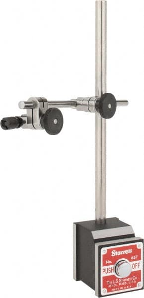 Starrett - 150 Lb Magnetic Force, Indicator Positioner & Holder with Base - Post & Rod, Rectangular Base, 1-15/16" Base Height, 1-5/8" Base Length, 1-7/8" Base Width - Americas Industrial Supply