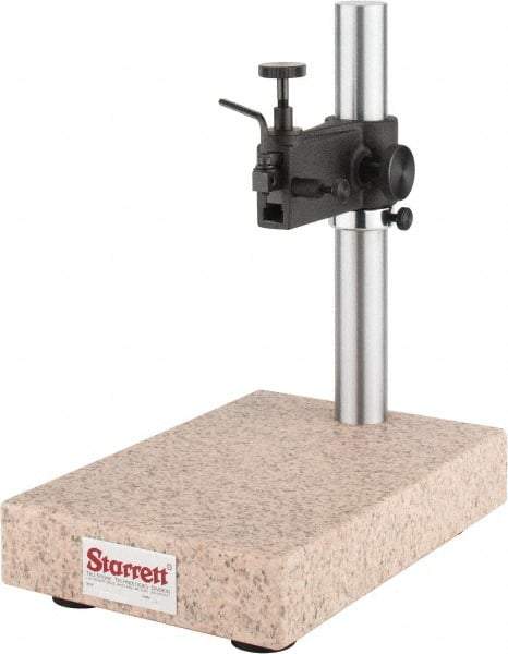 Starrett - Granite (Base), Rectangular Base, Comparator Gage Stand - 14" High, 12" Base Length x 8" Base Width x 2" Base Height, Includes Holder - Americas Industrial Supply