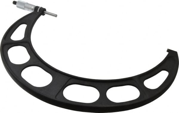 Starrett - 11 to 12" Range, 0.0001" Graduation, Mechanical Outside Micrometer - Ratchet Stop Thimble, Accurate to 0.0002" - Americas Industrial Supply