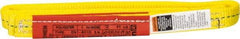 Lift-All - 3' Long x 1" Wide, 3,200 Lb Vertical Capacity, 1 Ply, Polyester Web Sling - 2,500 Lb Choker Capacity, Yellow - Americas Industrial Supply