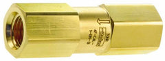 Parker - 3/4" Brass Check Valve - Inline, FNPT x FNPT, 3,000 WOG - Americas Industrial Supply