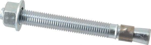 Red Head - 3/4 Inch Diameter, 3/4-10 Inch Thread, 7 Inch Overall Length, Grade 3, Wedge Expansion Concrete Anchor - Steel, Zinc Plated, 5-1/8 Inch Thread Length, Tie Wire Head, 3/4 Inch Drill - Americas Industrial Supply